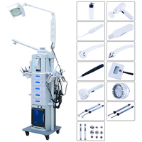 Appareil de beauté multifonction professionnel 15-en-1 LESEN LS1043 avec microdermabrasion au diamant, lampe loupe, chauffe-serviettes et oxygène