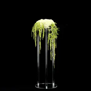 Fontes do casamento Decorações Claras Moderno Retangular Alto Stand Elegante Acrílico Wedding Centerpiece para Tabelas Flor