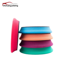 Tampons de polissage en polyuréthane durable de 3/5/6 pouces pour polisseuse DA/RO, tampon de lustrage en mousse pour le detailing automobile et l'entretien des véhicules