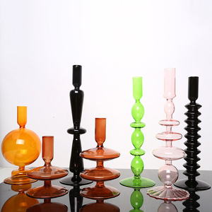Chandeliers en verre coloré hauts et coniques, style <span class=keywords><strong>cheminée</strong></span>, économiques, pour centres <span class=keywords><strong>de</strong></span> table <span class=keywords><strong>de</strong></span> mariage - Product Image 1
