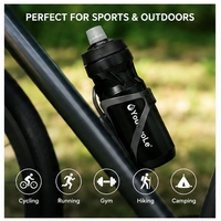 Bouteille d'eau sport OEM compressible 700 ml en PP, anti-fuite, logo personnalisé, faible MOQ, pour extérieur, gym, vélo