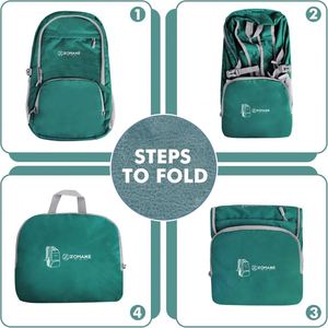 Échantillon gratuit disponible en stock, sac de courses pliable, sac à dos pliable en nylon personnalisé, réutilisable, avec cordon de serrage. - Product Image 3