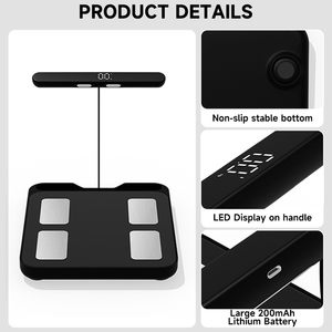 เครื่องชั่งน้ำหนักอัจฉริยะ <span class=keywords><strong>BMI</strong></span> แบบดิจิตอล LED รุ่นใหม่ รองรับน้ำหนักได้ 180 กก. ระดับทางการแพทย์ ความแม่นยำ 0.1 กรัม 8 ขั้วไฟฟ้า พร้อมกระจกนิรภัย  เชื่อมต่อแอปพลิเคชัน สำหรับวัดไขมันในร่างกาย - Product Image 3