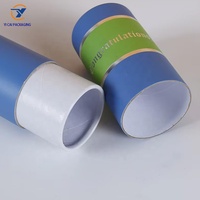 Tube cylindrique en carton gaufré A4 personnalisé de haute qualité pour l'emballage de cosmétiques, aliments et thé, respectueux de l'environnement