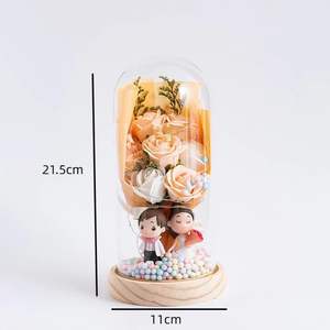 Bouquet éternel réaliste fait main haut de gamme personnalisé pour la Saint-Valentin, anniversaire, Noël, fête des Mères – Décoration florale et cadeau végétal - Product Image 4