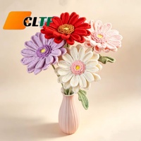 2026 Buket Bunga Gerbera Rajutan Katun Buatan Tangan Dekorasi Rumah Modern Bunga Artifisial untuk Pernikahan Hari Valentine & Natal