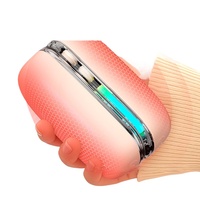 Chauffe-mains rechargeable double chaleur 5000 mAh avec affichage LCD et lumière LED, sortie USB-C