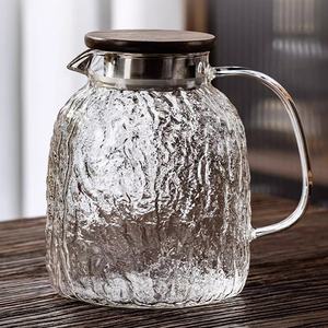 Juego de jarras gruesas de vidrio de lujo, juego de teteras resistentes <span class=keywords><strong>al</strong></span> calor con textura de árbol, tazas de té, juego de tetera con tapas de bandeja - Product Image 5