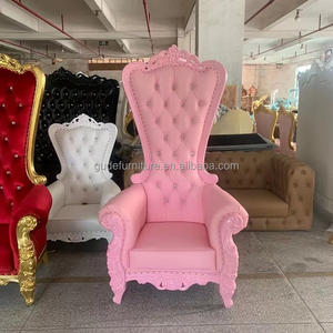 Nouvelle chaise bon marché à dossier haut <span class=keywords><strong>château</strong></span> <span class=keywords><strong>reine</strong></span> roi trône pour mariage chaise <span class=keywords><strong>de</strong></span> <span class=keywords><strong>reine</strong></span> <span class=keywords><strong>de</strong></span> couleur rose - Product Image 6