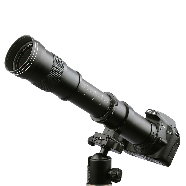 Телеобъектив с ручным зумом 420-800 мм F/8,3, многофункциональный оригинальный зум-объектив для цифровой зеркальной камеры, универсальные смартфоны, 10 лезвий AF 4/3