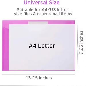 Hot Selling Custom Office Expanding <b>Document</b> A4 Pp Plastic Portfolio File Folder With Logo - Product Image 3