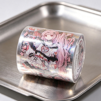 Cinta Adhesiva Translúcida de PET Ecológico Hercter Color Sport Anime para Planificador, para Adolescentes, Manualidades, Venta Directa de Fábrica al por Mayor