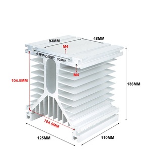 I50 W70 H105 Y110 Single phase chuyển tiếp trạng thái rắn nhôm tản nhiệt Cơ sở SSR cấp công nghiệp ba-giai đoạn tản nhiệt mô-đun - Product Image 4