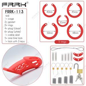 FRRK-jaula <span class=keywords><strong>de</strong></span> <span class=keywords><strong>castidad</strong></span> <span class=keywords><strong>de</strong></span> Mamba <span class=keywords><strong>para</strong></span> <span class=keywords><strong>hombres</strong></span> adultos, con 5 anillos, <span class=keywords><strong>candado</strong></span>, sello <span class=keywords><strong>de</strong></span> Escape, Juguetes sexuales - Product Image 3