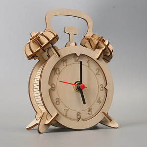 Nuovi Giocattoli per Esperimenti Scientifici Vendita Calda Giocattolo Creativo Fai-da-Te Puzzle Orologio 3D in Legno per Bambini - Product Image 4