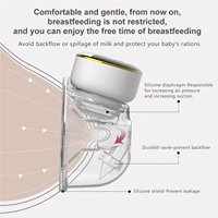 Tire-lait électrique portable intelligent sans BPA, mains libres, aspiration réglable, en acier inoxydable, silencieux, pour l'allaitement et les voyages