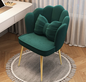 Backrest dressing <b>table</b> petal chair manicure <b>table</b> comfortable <b>and</b> makeup <b>stool</b> <b>high</b>-end style girl's makeup chair - Product Image 4