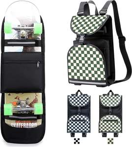 Free sample Customizable Logo Foldable Skateboard Bag Durable Polyester Multi-Functional <b>Sports</b> Travel <b>Backpack</b> Boys Wholesale - Product Image 1