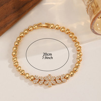 Bracelet en laiton doré Xinzhuang, maillons en forme de fleur, design tendance, classique, luxueux, minimaliste, polyvalent, cadeau pour femme