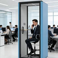 Cabine acoustique intelligente détachable, réduction de bruit de qualité bibliothèque, cabine écologique pour diffusion en direct