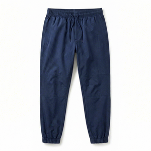 Pantalon de jogging pour homme avec cordon de serrage, taille élastique, poches zippées, style cargo, décontracté, streetwear, 100% polyester respirant - Product Image 1