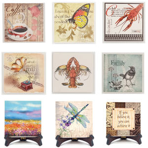 Osavasos-posavasos de cerámica absorbente con base de corcho, osavasos de piedra para mesa de madera - Product Image 4