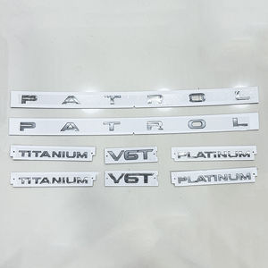 Cromo/gris capó delantero trasero maletero emblema pegatina lateral <span class=keywords><strong>Logo</strong></span> Fissan Patrol 2025 Y62 Accesorios - Product Image 2