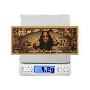 Carte commémorative Ozzy Osbourne, billet de banque en plastique plaqué or, objet de collection - Product Image 5