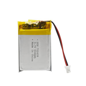 Batterie rechargeable portable au lithium DTP 400mAh 650mAh 3.7V 752439 752425 752060 752563 752487 à longue durée de vie pour montre connectée - Product Image 1