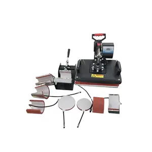 4 In 1/5 In 1/6 In 1/8 T-shirt Mok Printer 12 Door 15 Vinyl Cutter Plotter 15X15 5 In 1 Warmte Pers Drukmachine