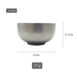 Food Grade Titanium Bowl Round Minimalist Design Solid Color Metal Uncoated Dinnerware for Dining Custom Logo Available - Product Image 5