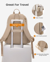 Sac à dos d'école LOVEVOOK en gros pour filles et garçons, sac à livres avec poche pour grande tasse, sac à dos décontracté pour ordinateur portable 15,6 pouces, sacs à dos de voyage