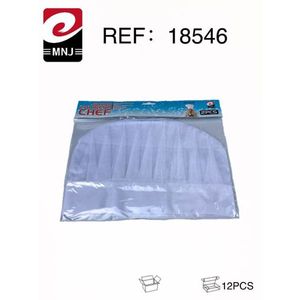 Cappello da chef Gorro Cocinero 2 pezzi bianco per uso in cucina - Product Image 2