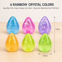 Jouet Squishy Goutte d'eau en Gel Rose Bleu Vert Jaune Scintillant – Cadeau pour Enfants et Adultes – Jouet à Presser Nouveauté – Vente en Gros pour Présentation