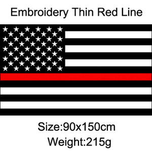 Оптовая продажа, 3x5 футов, американские вышитые звезды, сшитые полосы, латунные люверсы, блэкаут, тактический черный сверхмощный американский флаг - Product Image 5