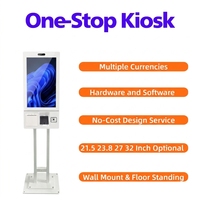 Kiosco de Pedidos de 32 Pulgadas con Pantalla Táctil, Pago sin Efectivo, Escáner QR, Lector de Códigos de Barras, POS para Restaurantes, SDK, Carcasa Metálica