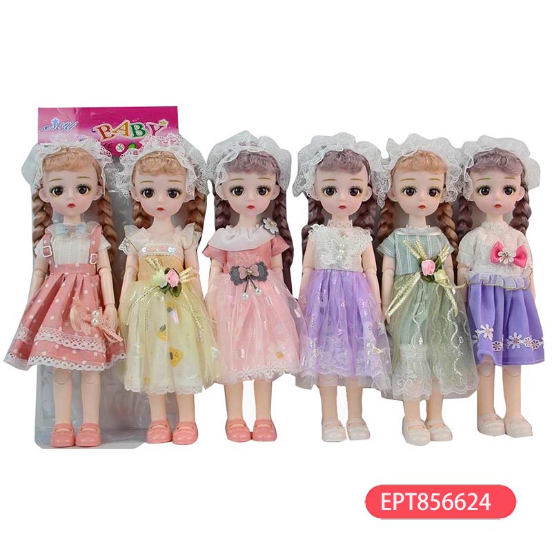 EPT856624-12-inch 3D eye 13 joints doll (mixed)(240pcs/ctn)
