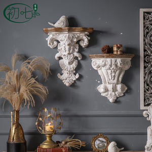 French Romantic Wall <b>Shelf</b> <b>White</b> Irregular Shape Wall Mounted Living Room Bedroom Decor - Product Image 3