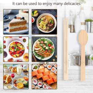 Juego de <span class=keywords><strong>palillos</strong></span> de bambú <span class=keywords><strong>servilleta</strong></span> tenedor de madera envuelto biodegradable desechable - Product Image 6