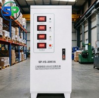 Régulateur de tension triphasé entièrement automatique, bobine en cuivre pur, protection contre les surtensions et les sous-tensions pour usage commercial et industriel