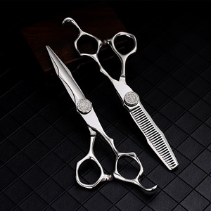 Hairdressing Scissors Set 6 Inch Stainless Steel Flat Shears Thinning Shears For Salon Hair Cutting Tools - Product Image 2