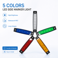 Nouveaux feux de signalisation latéraux réfléchissants de type cadre ENSAITE vert/rouge/jaune/bleu/blanc DC 12V/24V 6 LED pour voiture/camion/remorque