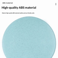 Miroir de Maquillage Rond Portable Professionnel en Plastique avec Poignée pour Salon, Idéal pour Petites Salles de Bain et Usage Domestique
