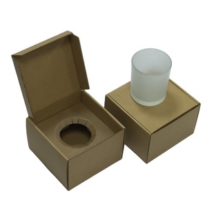 Custom brown kraft corrugated box free design candle jars boxes wholesale candle boxes