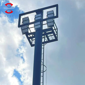 제조업체 15m 18m 20m 24m 25m 30m 35m 아연 도금 강철 야외 홍수 조명 축구 코트 경기장 하이 마스트 라이트 폴 - Product Image 4