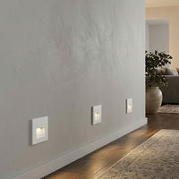 Lampe murale LED d'extérieur étanche IP65 en aluminium 1,6W, structure compacte, prix abordable, pour jardin et marches