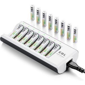 For EBL 1100mAh 1.2V NiMH Triple AAA Rechargeable Batteries with Charger for Medical Flashlight Toy Use - Product Image 6