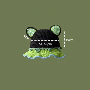 <span class=keywords><strong>Handmade</strong></span> dệt kim Halloween Gangster Balaclava Mặt nạ 3 lỗ đầy đủ Mặt bìa phim hoạt hình động vật Tai Crochet Mũ kỹ thuật số phổ biến - Product Image 2