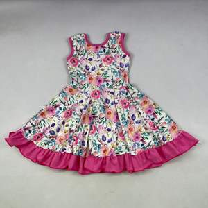 Robe de soirée en gros pour filles, bébés et enfants, robe débardeur sans manches à motifs floraux pour filles - Product Image 6