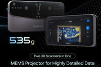 Pemindai 3D Portabel Berkualitas Tinggi Harga Terjangkau dari Cina, Shining 3D Einstar Vega Wireless All in One, Pemindai Printer 3D Genggam untuk Tubuh Manusia